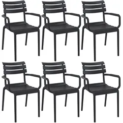 CLP 6er Set Stühle Paris   Farbe: schwarz