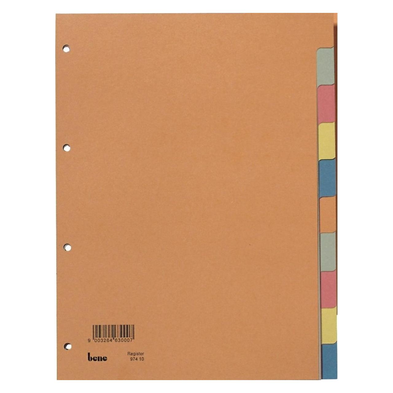 Bene Register blanko DIN A4 Recyclingkarton (97410)