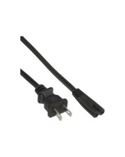 InLine 65er Bulk-Pack Netzkabel Netzstecker USA auf Euro 8 C7 Stecker 1 Kabel Strom/Netzteil 1,8 m 2-polig (B-16654U)