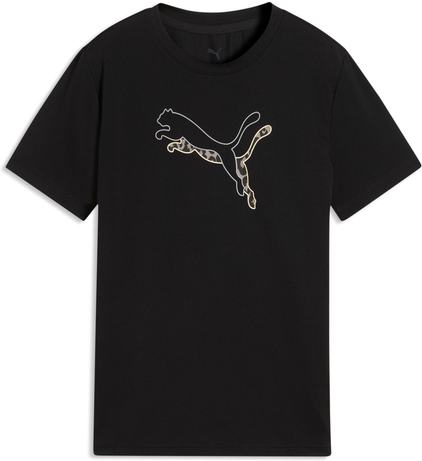 T-Shirt PUMA "TAD ESS LOGO GRAPHIC TEE G", Mädchen, Gr. 176, schwarz (puma schwarz), Jersey, Obermaterial: 92% Polyester, 8% Elasthan, gemustert, regular fit normal, Rundhals, Shirts T-Shirt, für Jugendliche, Kurzarm, sportlicher Stil puma schwarz 176