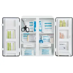 ALUDERM Verbandschrank »Hamburg« mit Füllung weiß, 40.4x46.2x17 cm