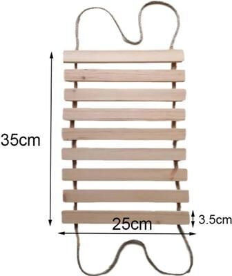Uplift Treasures Wooden Sisal Rope Cat Drawbridge Ladder 13.78 In Length Ladder