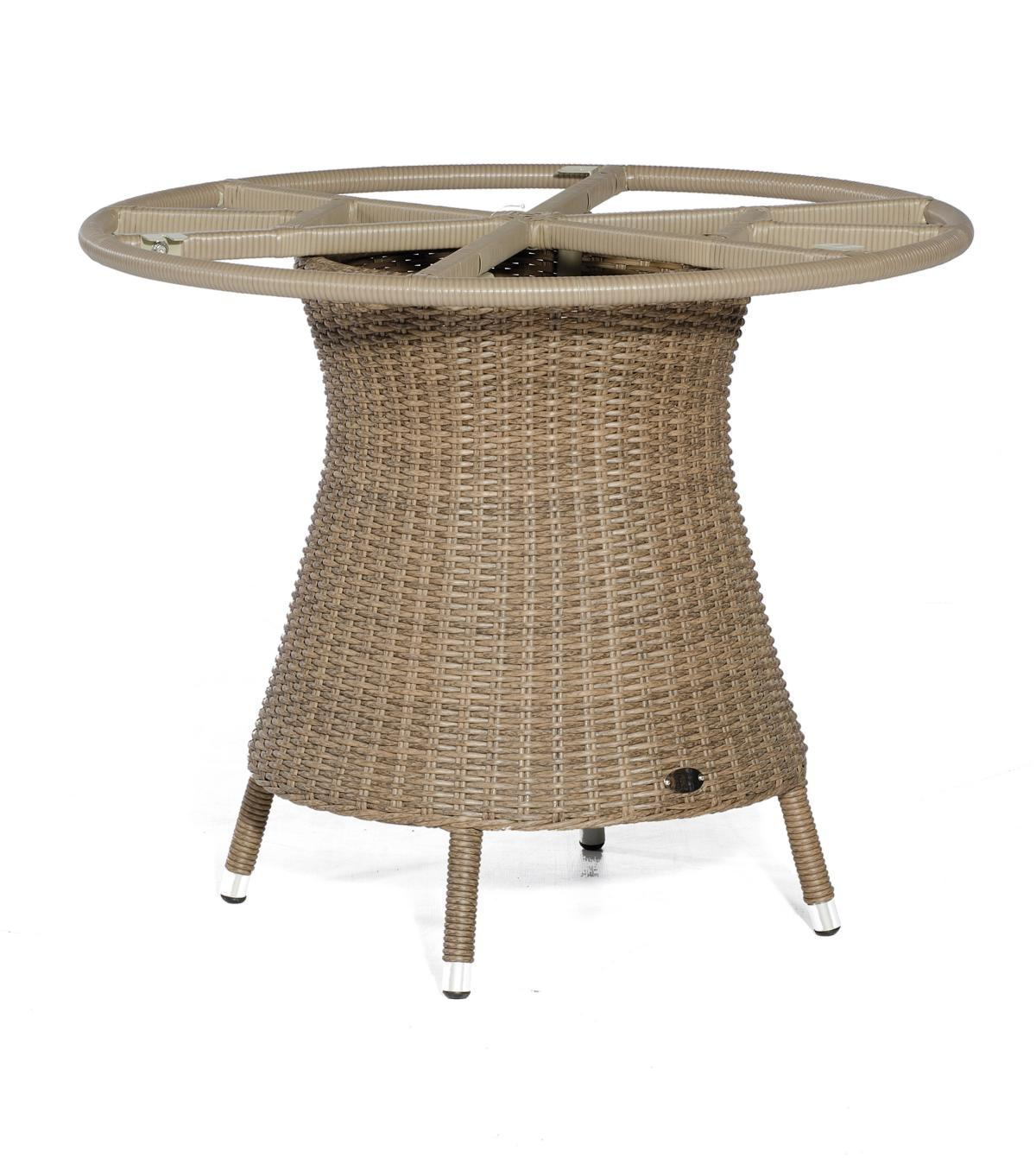 MUESING Tischgestell Base-Polyrattan 90 cm rund Alu/KS rustic-stream 16905776