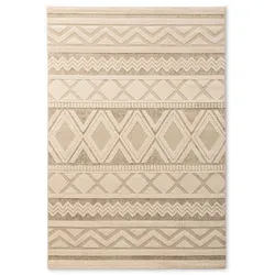 Webteppich Elias 133 x 190 cm Mischgewebe Beige Creme