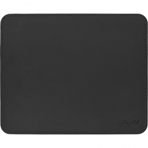 InLine Maus-Pad Premium Kunstleder, schwarz, 255x220x3mm