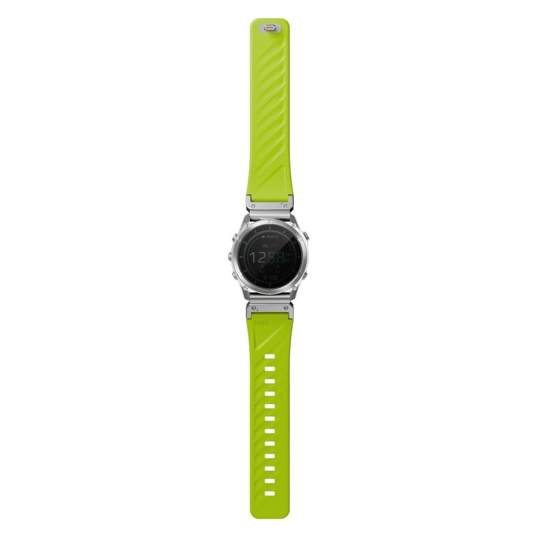 Uniq Fluo Strap for Garmin 22mm Lime (22 mm, Plastic, Silicon, Stainless Steel) (Uni001947)