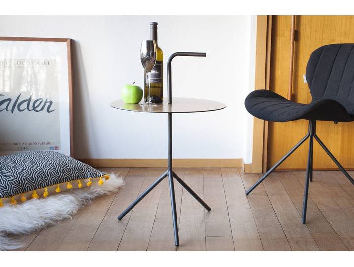 Table d'appoint scandinave transportable Xylème avec poignée