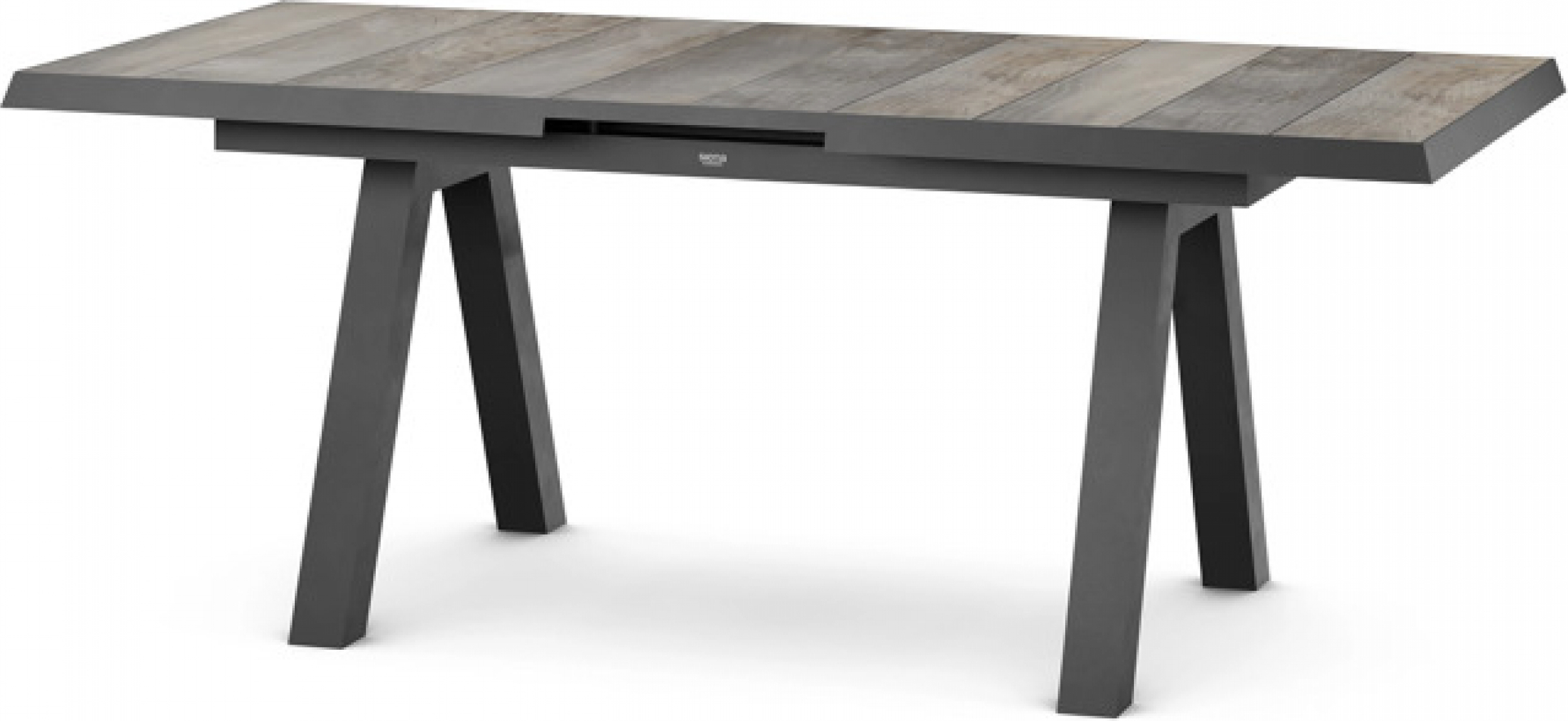 Siena Garden Tirana Ausziehtisch 160/200x90cm matt anthrazit / washed grey