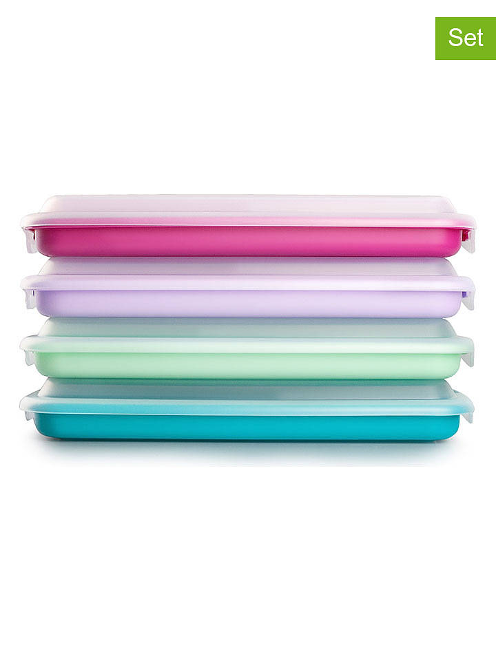 Ibili 4er-Set: Frischhaltedosen in BUnt - (L)24,8 x (B)14,4 cm - onesize