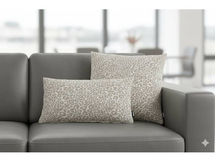 Housse de coussin Love Argenté/Argenté 50 x 50cm Polyester