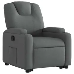 vidaXL Relaxsessel mit Aufstehhilfe Dunkelgrau Stoff