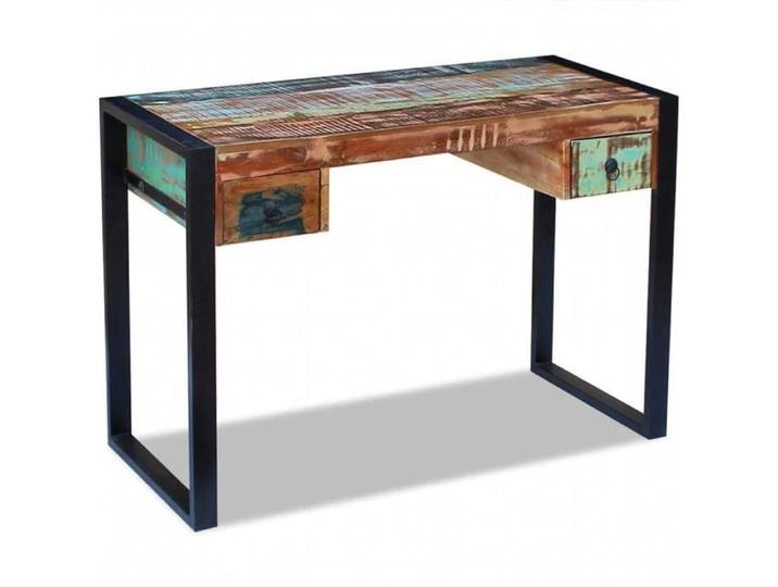 Bureau table meuble travail informatique bois de récupération massif 0502082