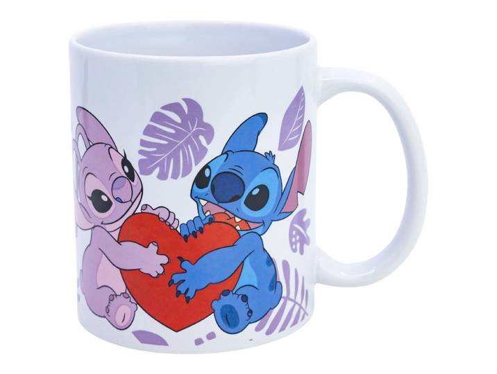 Mug En Céramique Disney Stitch\, Présenté Dans Un Coffret Cadeau\, Collection Stitch & Angel\, 325 Ml
