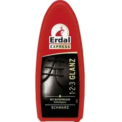 Schuhcreme Erdal Schuhschwamm 1-2-3 Glanz schwarz Sofortglanzprodukt für alle Glattlederschuhe