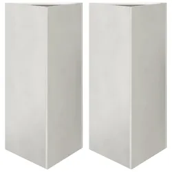 vidaXL Pflanzkübel 2 Stk. Dreieckig 40x40x75 cm Edelstahl