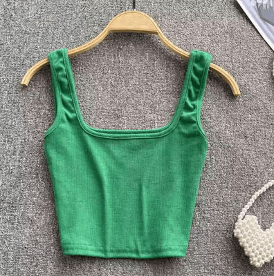 Inspire Picks Womens Backless Y2K Crop Top Slim Fit Sleeveless Cami green s