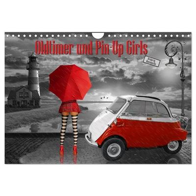 Oldtimer und Pin-Up Girls by Mausopardia (Wandkalender 2027 DIN A4 quer), CALVENDO Monatskalender