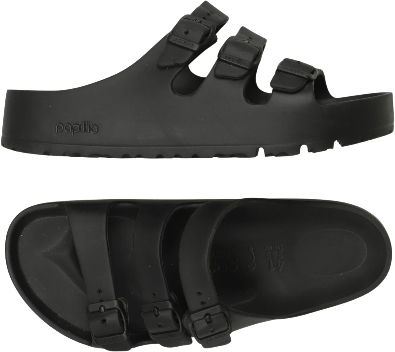 Papillio by Birkenstock Damen Sandalen, Schwarz, Gr. EU 41, kein / Etikett - Second Hand