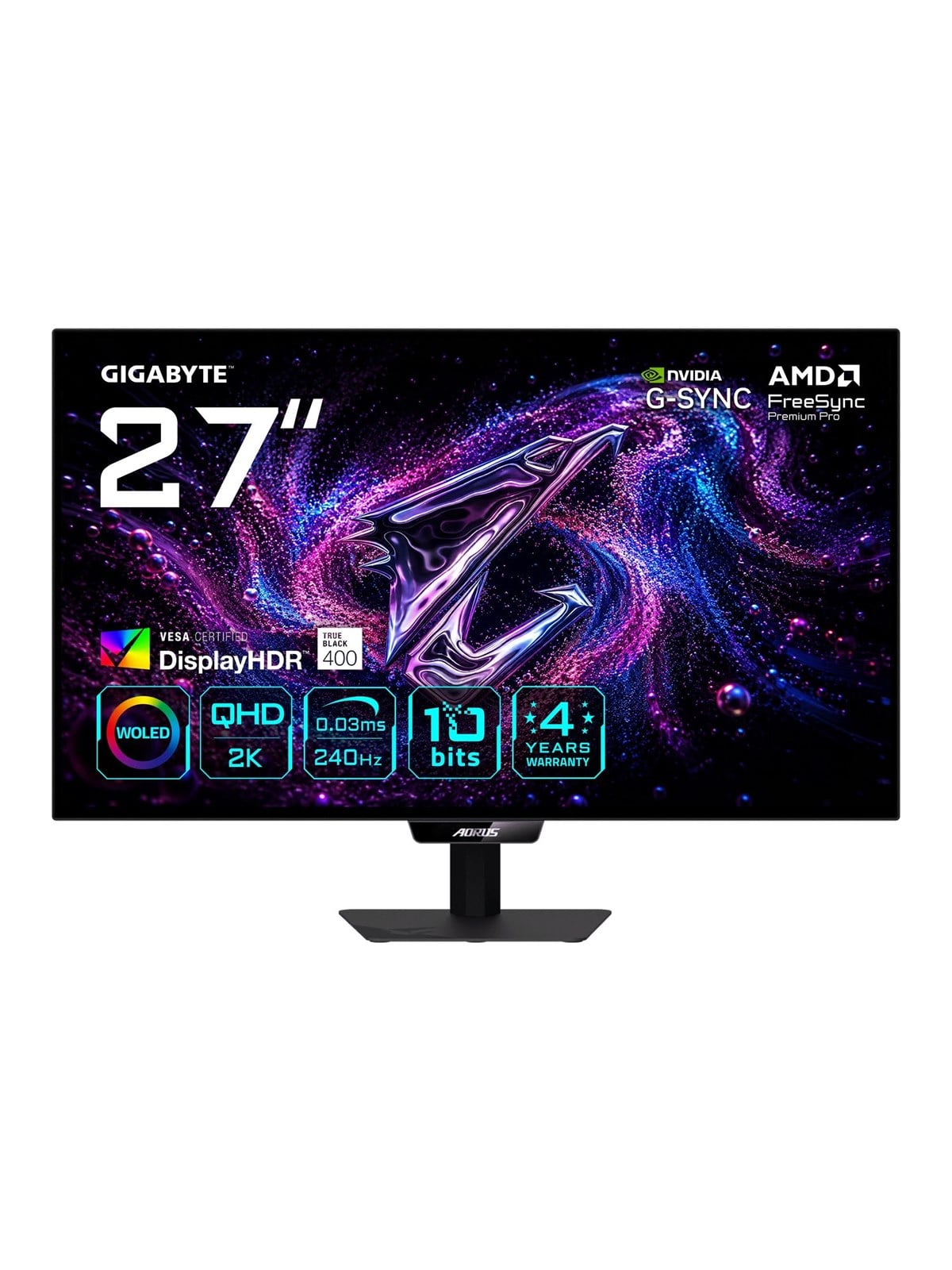 26.5" GIGABYTE AORUS ELITE FO27Q24G - 2560x1440 (QHD) - 240Hz - WOLED