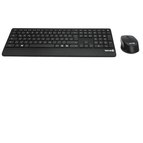 Terra Desktop 4000 Wireless AES [DE] USB black Copilot Tastatur+Maus, QWERTZ, 105 Tasten,