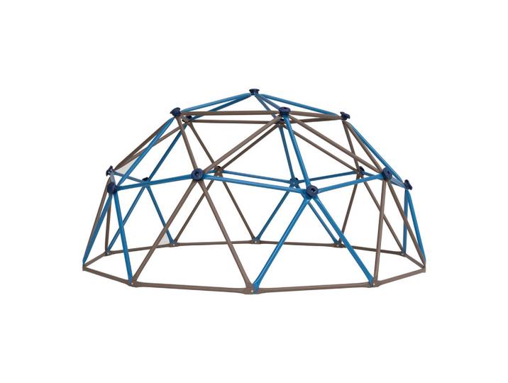 Klettergerüst Geodome, Blau, Braun, Metall, 137 cm, Spielzeug, Klettergerüst