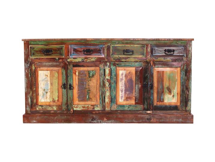 TPFLiving Sideboard Palmer Altholz mit starken Gebrauchsspuren, lackiert bunt