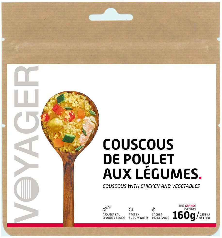 Voyager  - Couscous De Poulet Aux Légumes 80 g. - Repas Lyophilisé