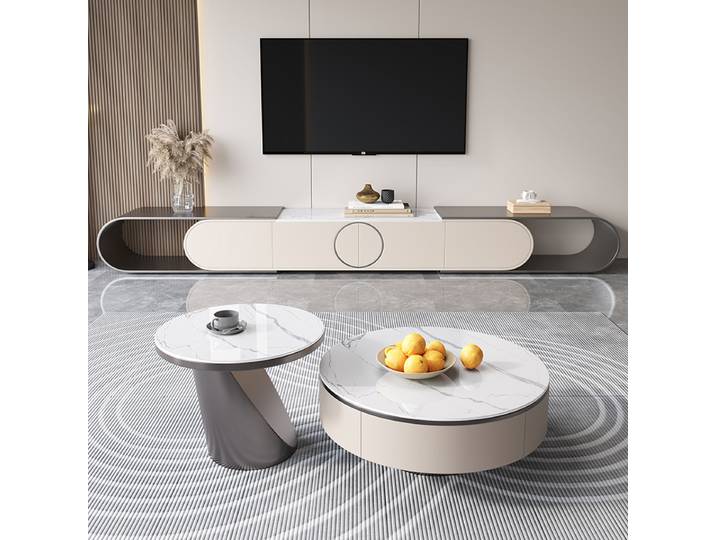 Consoles de télévision de conception européenne, changement de meuble Atwill, supports de télévision romantiques européens, rangement facile, meubles de salon Fernsehschrank