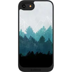 Nivocase Handyhülle für Apple iPhone 7 Hülle NIVOpure Case Schwarz Abstrakt Baum Wald (Apple iPhone 7), Smartphone Hülle, Schwarz