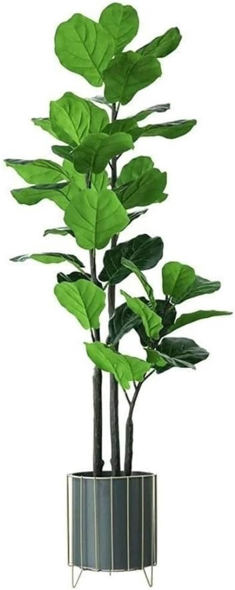 Kunstmatige Ficus Banyan Boom - Realistische Nepboom voor Woondecoratie - Groen - Hoogte: 165 cm