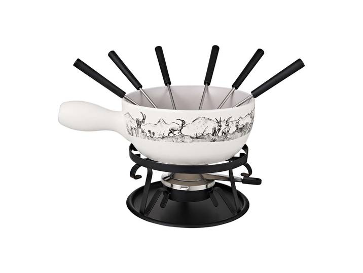 Nouvel Fondue-Set Steinbock 9-teilig