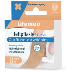 Lifemed Heftpflaster 2,5 m x 2,5 cm hautfarben Classic