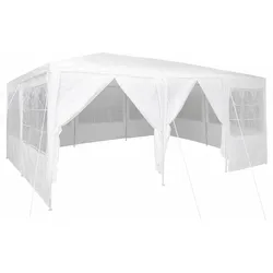 vidaXL Party-Zelt Weiß 600 x 400 x 266 cm Polyethylen