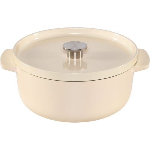 KitchenAid Bräter mit Deckel Gusseisen 26cm, creme