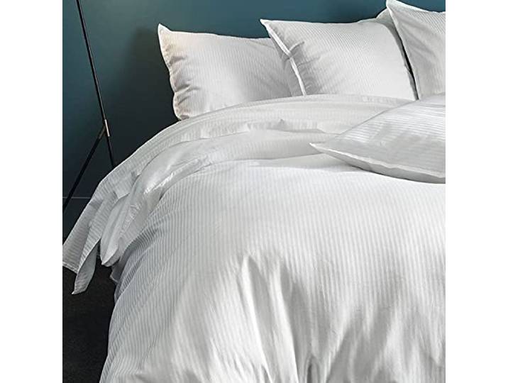 ESSIX Housse de Couette Unie en Satin de Coton\, Grand HÔTEL
