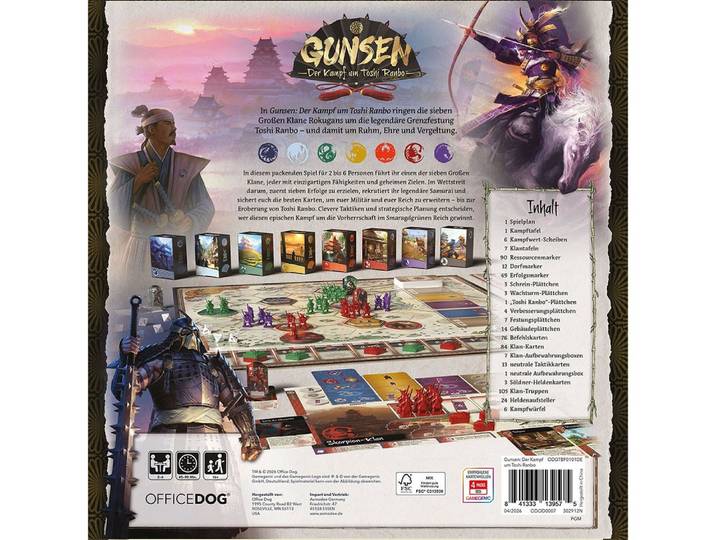 Asmodee Spiel Gunsen Der Kampf um Toshi Ranbo (DE), Strategiespiel für Kenner