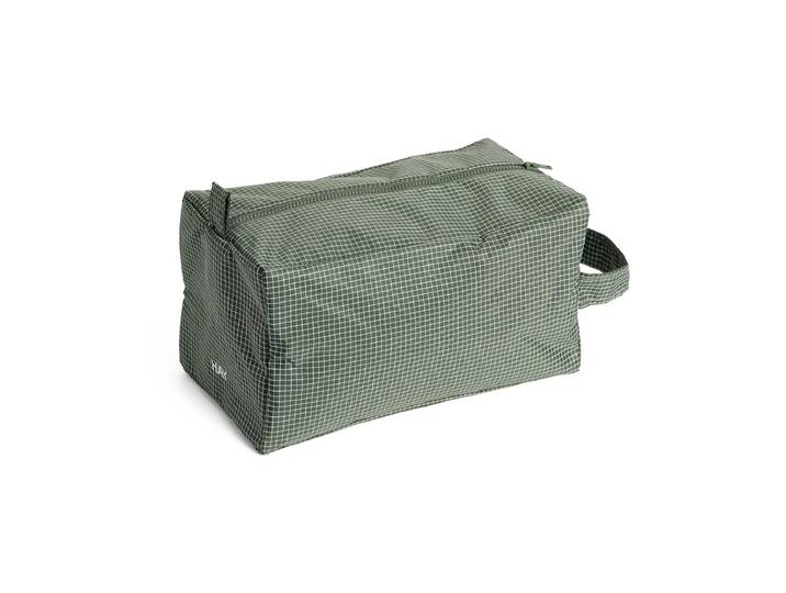 HAY - Grid Wash Bag M, dunkelgrün