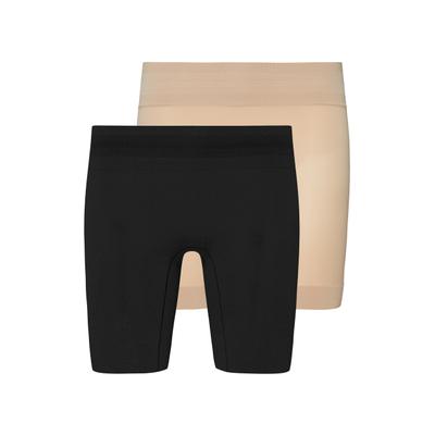 Panty JOCKEY "Skimmies", Damen, Gr. L, schwarz (schwarz, beige), Single Jersey, Obermaterial: 79% Polyamid, 18% Elasthan, 3% Baumwolle, unifarben, Unterhosen Panty, ohne Nähte, breite Abschlüsse, glättende Stützwirkung