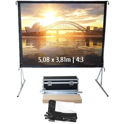 KIMEX - Kofferleinwand 5,08 x 3,81m - Format 4:3 - Vordere Leinwand