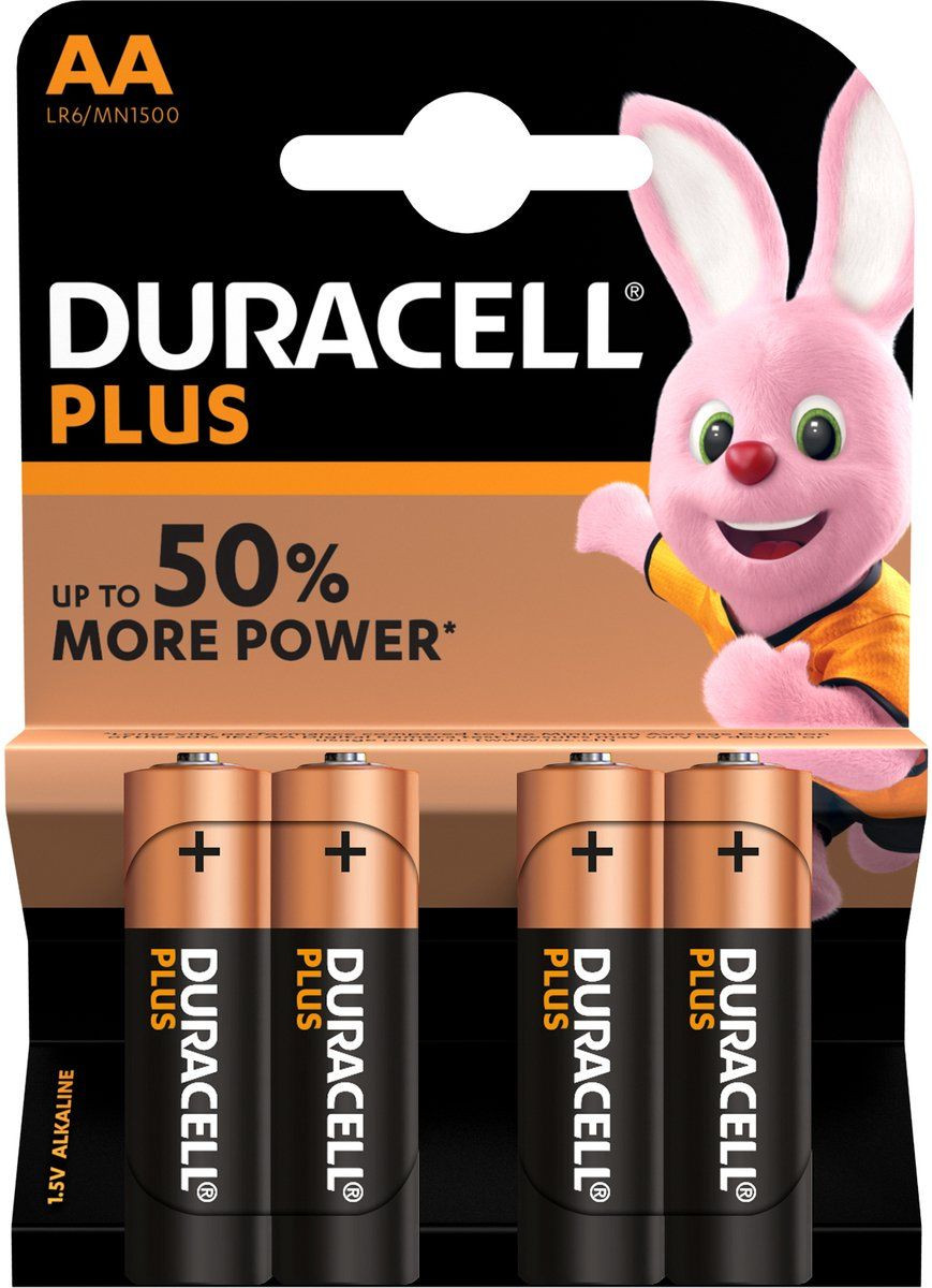 Duracell Plus Power AA Alkaline Batterijen - 4 Stuks