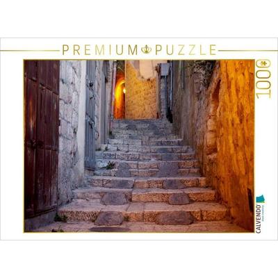 CALVENDO Puzzle Gasse im christlichen Viertel | 1000 Teile Lege-Größe 64x48cm Foto-Puzzle für glückliche Stunden