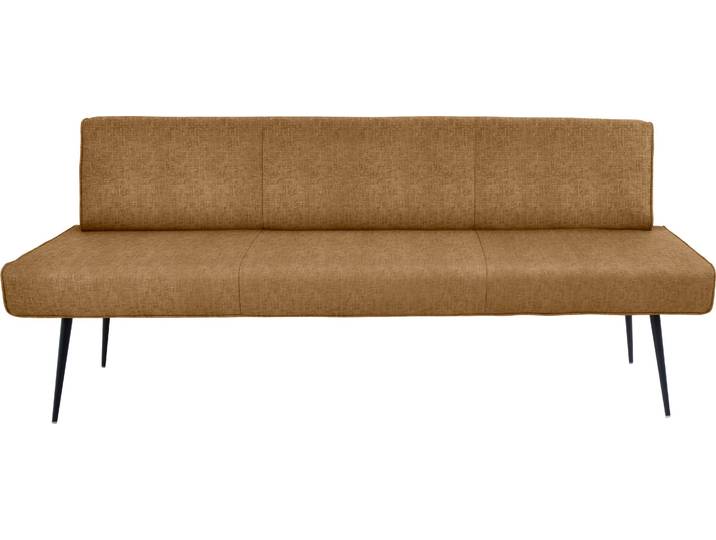 Polsterbank, Flachgewebe, Cinnamon & Schwarz, 200×62×87 cm, Metallfüße, K+W Komfort & Wohnen