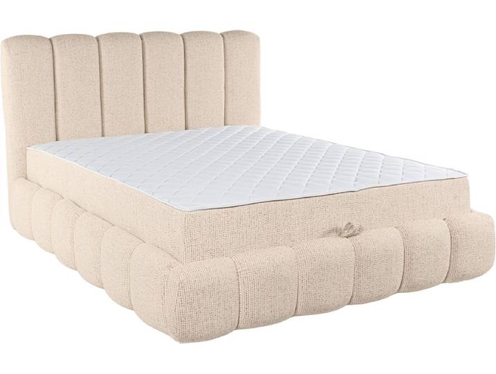 Kastenbett ANAÏS 180x200cm stoff beige