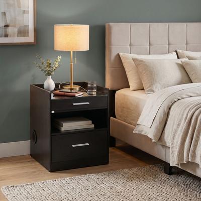 Coaster Furda 2-drawer LED Nightstand Bedside Table with Speaker