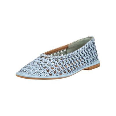 Ballerina GIOSEPPO "GIOSEPPO Ballerinas Leder", Damen, Gr. 36, hellblau, Leder, Schuhe Ballerina