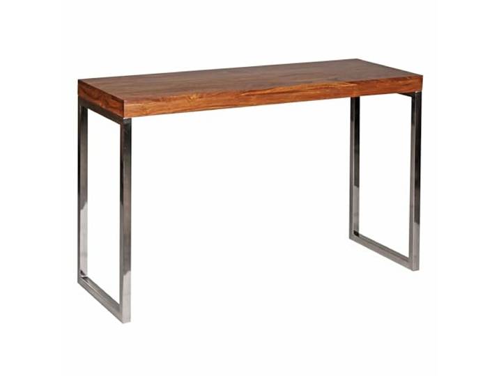 WOHNLING Sidetable Guna 120x45x76 cm Massief Sheeshamhout Metalen Poten