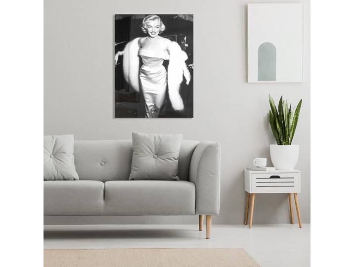 Acrylglasbild QUEENCE Glam , grau (farbe bild(er): grau), B:50cm H:70cm T:0,4cm, Bilder, Acrylglasbild, Fine Art-Print in Galeriequalität