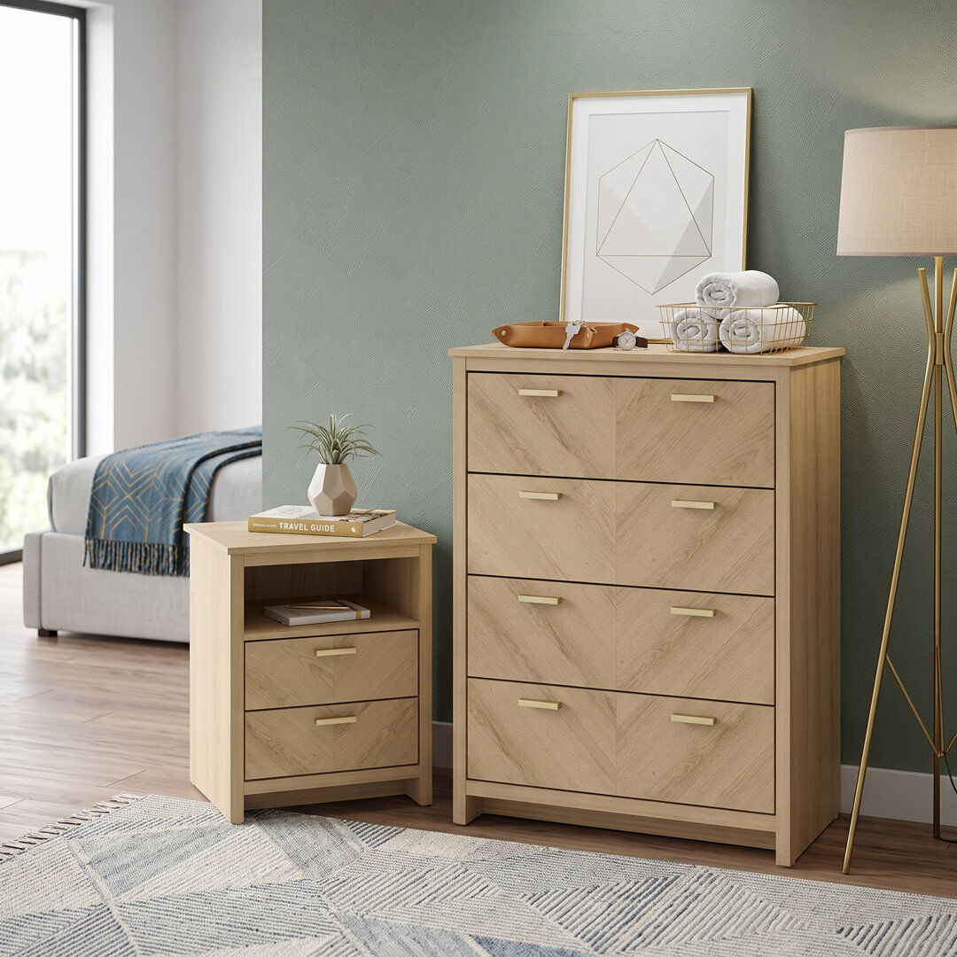 Gracie Oaks Adalinne Storage Duo Set Oslo Oak