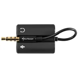 SHARKOON PMP35 Adapter 3,5mm Klinke St/3,5mm Klinke Bu, TRRS-Anschluss