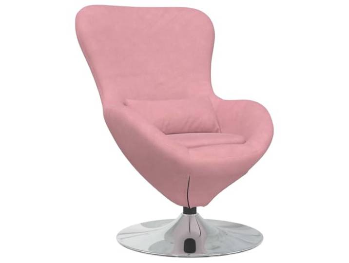Heofavd Loungesessel Drehbar Rosa Samt Sessel Metallfuß Wohnzimmer